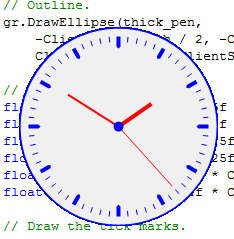 آموزش ساخت analog clock (ساعت آنالوگ) عقربه دار در سی شارپ c#.net