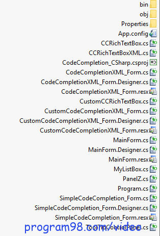 ساخت برنامه ی پیشنهاد کد (code completion در سی شارپ) + سورس کد